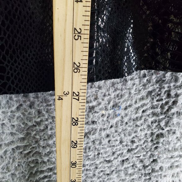 Pamela McCoy Jacket Womens Large Black Genuine Leather Lizard Embossed - Picture 5 of 9